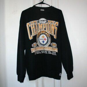 LAST CHANCE! Logo 7 Pittsburgh Steelers '96 SB XXX AFC Champion Sweatshirt Large
